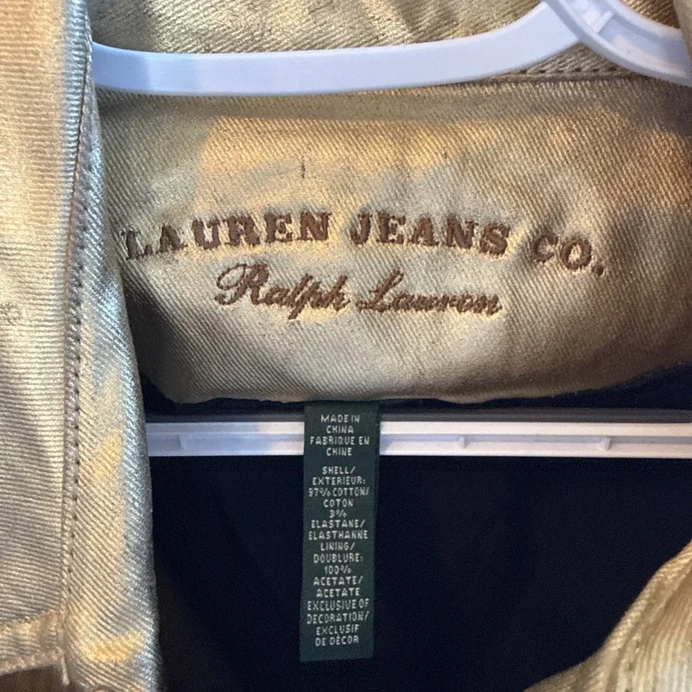 Vintage Y2K Classic Lauren Ralph Lauren Gold Jacket Double Breasted READ - Picture 3 of 12
